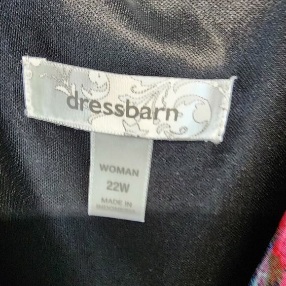 Dressbarn Floral Maxi Dress Size 22W Multicolor Chiffon Flowy Lined Sleeveless - Picture 10 of 11